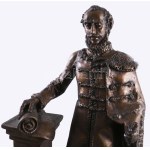 Józsa Lajos (1944-): Gróf Széchenyi István. Bronz, márvány talapzaton, jelzett hátul, m: 52 cm /// Lajos Józsa (1944-)...