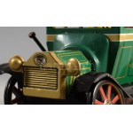 cca 1960/70 Oldtimers Lever Action Motor No.9 lemezjáték. Japán, fém, műanyag, eredeti, sérült dobozában, 14x10 cm //...