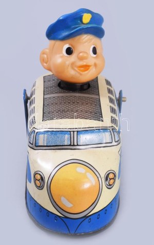cca 1965 Yone No. 2164 Crazy Train japán lemezjáték, eredeti dobozában, jó állapotban, de nem működik, eredeti kulccsal...
