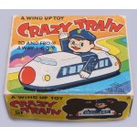 cca 1965 Yone No. 2164 Crazy Train japán lemezjáték, eredeti dobozában, jó állapotban, de nem működik, eredeti kulccsal...