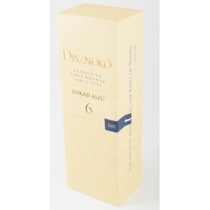 2002 Disznókő Tokaji aszú 6 puttonyos, T 0,5L, bontatlan palack, díszdobozban szakszerűen tárolt. //...