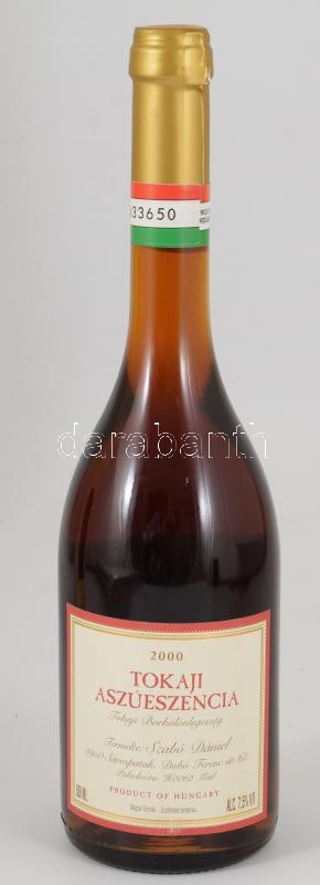 2000 Szabó Dániel Pincészete Tokaji Aszúeszencia, bontatlan palack fehér desszertbor, 7,5%, 0,5l //...