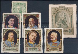 7 db osztrák levélzáró / 7 Austrian labels