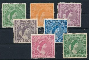 7 db Erzsébet királyné levélzáró / 7 Queen Elisabeth labels