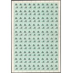 Számlailleték bélyeg 1945 5P, 10P, 20P és 50P 1-1 hajtott 100-as teljes ív (600.000) ...
