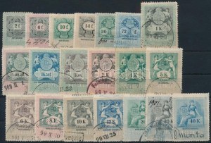 1898 20 értékes okmánybélyeg sor