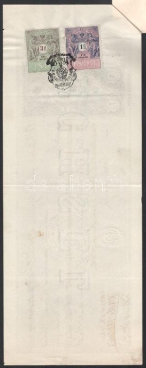 1894 8 db osztrák váltó összekapcsolva, 3-4 guldenesek és vegyes 1...
