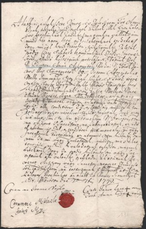 1779-1780 Nagykőrössel kapcsolatos 2 db régi dokumentum: 1779 Nagykőrös, ...