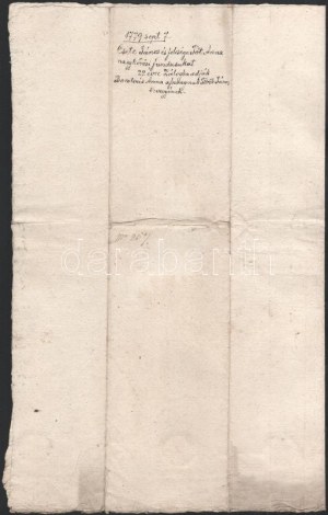 1779-1780 Nagykőrössel kapcsolatos 2 db régi dokumentum: 1779 Nagykőrös, ...