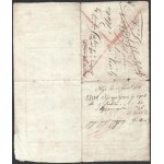 1838 Temesvár, vasúti fuvarlevél, szakadással