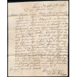 1840 Heves, Báró Vay Lajos (1803-1888) főispánnak szóló levél