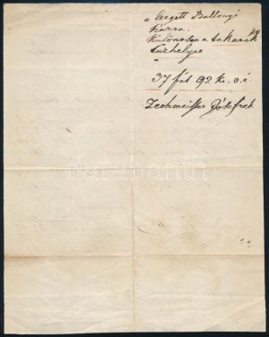 1860 Győr (Raab), Zechmeister Vas- és Acélszerszámok fejléces számla