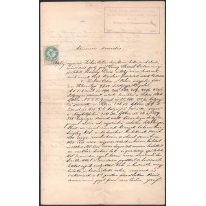 1893 Sitervölgyi (Erdély) birtok adásvételi szerződése gróf Crouy...