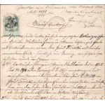 1899 Zurány, ( Zurndorf, Burgenland, A) adásvételi szerződés házra, 1K illetékbélyeggel Tustitcs Pár javára ...