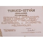1939 Díszes, litografált oklevél, földműves részére kiállítva, az oklevél felső sarkában szentkoronás nőalakkal...