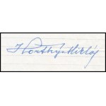 1950 [Estoril, 1950.] XII. 13., vitéz nagybányai Horthy Miklós (1868-1957) saját kézzel írt levele...