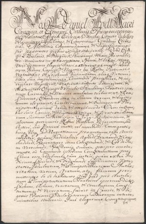 1780 Todl Dániel leleszi prépost nevében kiállított latin nyelvű okirat ...