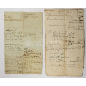 1797-1815 Felvidékről származó dokumentumgyűjtemény, kb. 59 db, közte Nagyszombat, Ürmény, Érsekújvár, Pozsony...