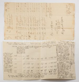 1797-1815 Felvidékről származó dokumentumgyűjtemény, kb. 59 db, közte Nagyszombat, Ürmény, Érsekújvár, Pozsony...