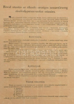 1848 Rövid utasítás az állandó Országos Nemzetőrség zászlóalj-parancsnokai számára 4p. Ez nem önálló dokumentum volt...