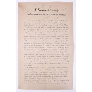 1848 Nemzetőrségi lófelszerelés és málházás leírása. Pest nyárhó [július] 1-ső napján 1848...