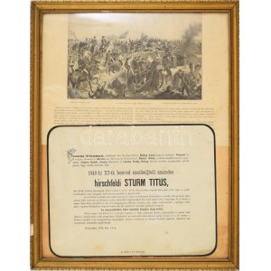1848-as honvéd halotti értesítője hirschfeldi Sturm Titus (1808-1874) a piski csatában részt vett XI...