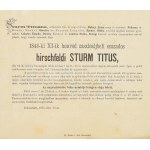 1848-as honvéd halotti értesítője hirschfeldi Sturm Titus (1808-1874) a piski csatában részt vett XI...