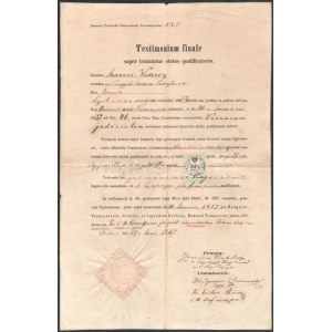 1857 Buda, Dr. Vaszary János (1833-1901) későbbi kaposvári köz- és váltó ügyvéd, érsekuradalmi tanácsos...