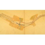 ca 1860 Oravicabánya - Stájerlak (Eisenbahn von Oravitza bis Steierdorf) vasútvonal kézzel rajzolt hosszelvénye...