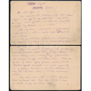 1888 Jókai Mór (1825-1904) író autográf kézirata. Légyottok címmel. Jókai a Magyar Szalon 1888...