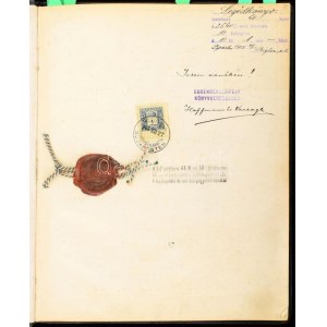 1906-1909 Hoffmann és Vastagh Műkereskedés pénztárkönyve, a Hoffmann Alfréd, Hoffmann Béla és Vastagh Gyula (1866-1949...