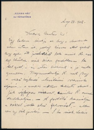 1908 Gróf Teleki Sándorné - Kende Júila 