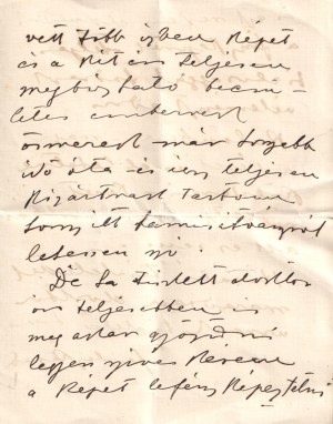 [Kézirat] Feszty Árpád (1856-1914) festőművész autográf levele ismeretlennek (1910 körül). Kelt: Budapesten, 1910 körül...