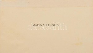 1913 Marczali Henrik (1856-1940) zsidó származású magyar történetíró, egyetemi tanár, névjegykártyája...