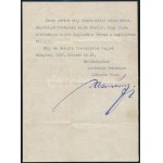 1918 Prohászka Ottokár (1858-1927) püspök kézzel írt sorai Vértes O...