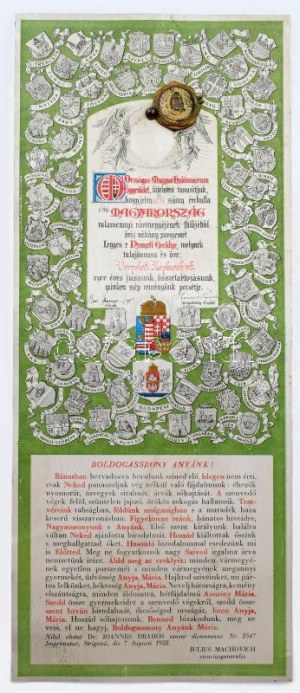 cca 1920-1930 Az Országos Magyar Hadimúzeum Egyesület által kiadott 