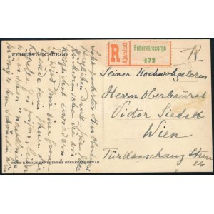 1933 Károlyi József gróf 1933 januárjában - német nyelven - Bécsbe írt képeslapja Viktor Siedek osztrák építésznek...