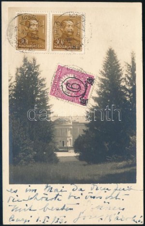 1933 Károlyi József gróf 1933 januárjában - német nyelven - Bécsbe írt képeslapja Viktor Siedek osztrák építésznek...