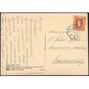 1947 Mindszenty József (1892-1975) bíboros, hercegprímás, esztergomi érsek autográf képeslapja Géfin Gyula (1889-1973...