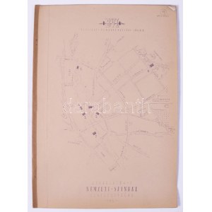 1951 A Nemzeti Színház javaslatok a színház elhelyezésére. 6 db helyszín vizsgálata. Gebhardt Béla (1901-1990) munkája...