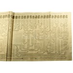 A Francia uralkodóházak hatalmas méretű családfája a családok címerével. 111 cm x 45 cm(!) Megjelent Amszterdamban 1720...