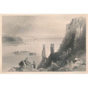 cca 1845 Bartlett, William Henry (1809-1954) - W. Mossmann: Dévény vára az apácák tornyával, acélmetszet...