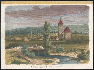Kőröshegy a Balaton mellett. fametszetű látkép. Megjelent : 1863-ban a Vasárnapi újságban. Mérete 19 x 15 cm...