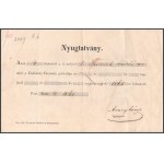 1861 Nyugtatvány Arany János (1817-1882) költő, a Kisfaludy társaság igazgatója által kitöltve és aláírva...
