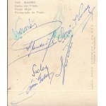 cca 1960 Madrid, Puskás Ferenc (1927-2006), Kubala László (1927-2002), Kocsis Sándor (1929-1979), Sárosi Béla ...