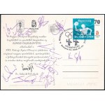 2008 Az olimpiai bajnok vízilabda-válogatott tagjainak aláírásai Pekingi Olimpia képeslapon ...