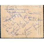 1974 A Ferencváros jégkorong tagjai által aláírt képeslap Francaországból: Póth öcsi, Dák, stb...