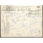 1973 A Vasas jégkorong csapat tagjai által aláírt képeslap Klagenfurból Berendi József, Bodnár József, Cserfai Tibor...