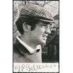 Jean-Paul Belmondo (1933-2021) francia színész aláírt fotólapja / Autograph signed photo of Jean...