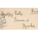1929 Győrffy István néprajzkutató és felesége Anna által aláírt képeslap